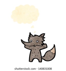 caricatura de pequeño lobo