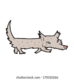 cartoon little wolf