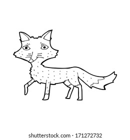 caricatura de pequeño lobo