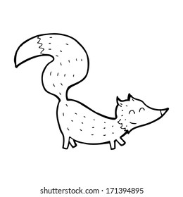 caricatura de pequeño lobo