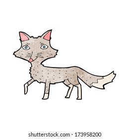 cartoon little wolf