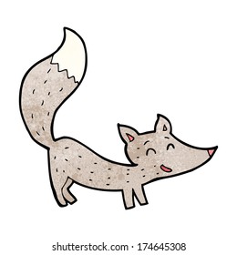 cartoon little wolf