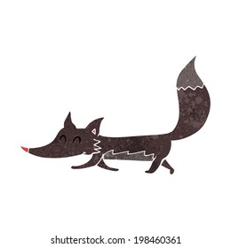cartoon little wolf