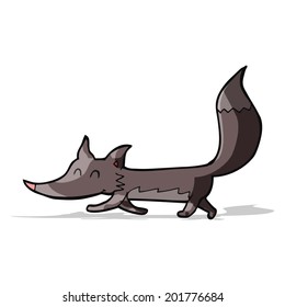 cartoon little wolf