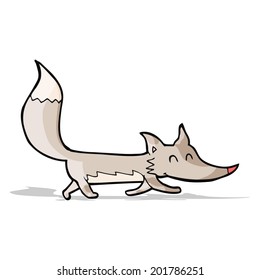caricatura de pequeño lobo