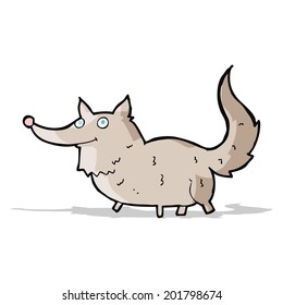 cartoon little wolf