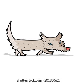 caricatura de pequeño lobo