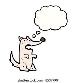 Karikatur-Wolf-Denken