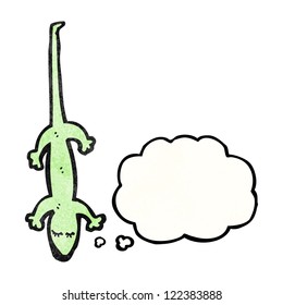 cartoon lizard dreaming