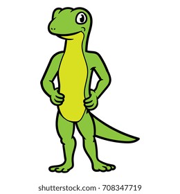 Cartoon Lizard or Gecko Illustration