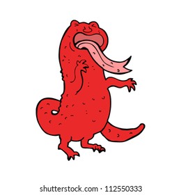 cartoon lizard monster