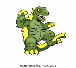 Cartoon lizard. Vector illustration.