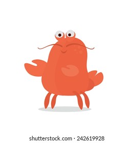 Cartoon lobster looking ahead