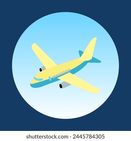 Cartoon-Logo der Airliner-Ikone Vektorgrafik
