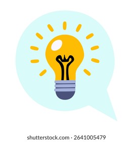 Cartoon Logo Light Bulb Of Wisdom Simple Design Icon Digital Source 