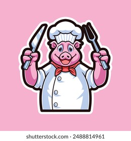 Cartoon logo mascot animal character vector