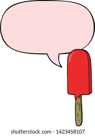 cartoon lollipop with speech bubble
