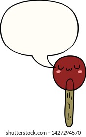 cartoon lollipop with speech bubble