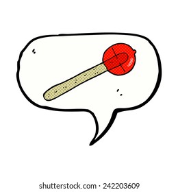 cartoon lollipop with speech bubble