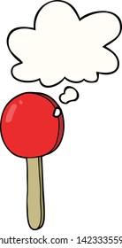 Cartoon-Lollipop mit Gedankenblase