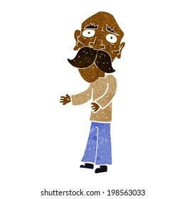 cartoon lonely old man