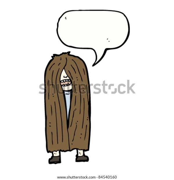 Cartoon Long Haired Hippie Stock Vector Royalty Free 84540160