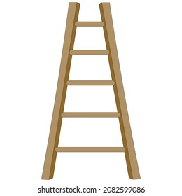 
Cartoon Long Ladder Isolated On White Background