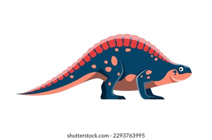 Cartoon Lotosaurus dinosaur character. Jurassic era reptile or animal, extinct lizard or monster isolated vector funny personage. Paleontology herbivore dinosaur, prehistoric beast