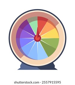 Cartoon lottery wheel vector illustration