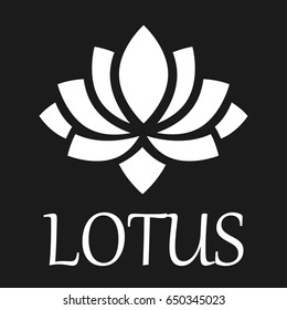 cartoon lotus flower white with text