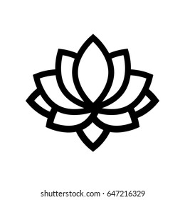 cartoon lotus outline
