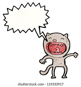 gato fuerte de dibujos animados