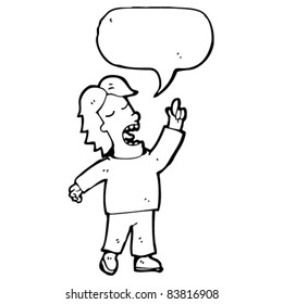 cartoon loud man talking