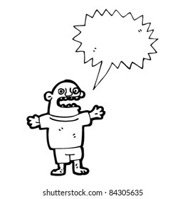 cartoon loud ugly man