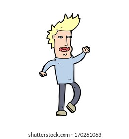 cartoon loudmouth man