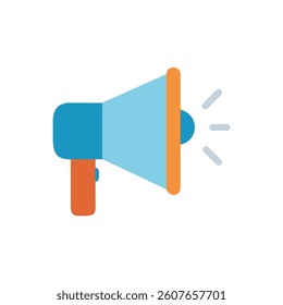 Cartoon Loudspeaker Icon: Announcement, Alert, and Important Message
