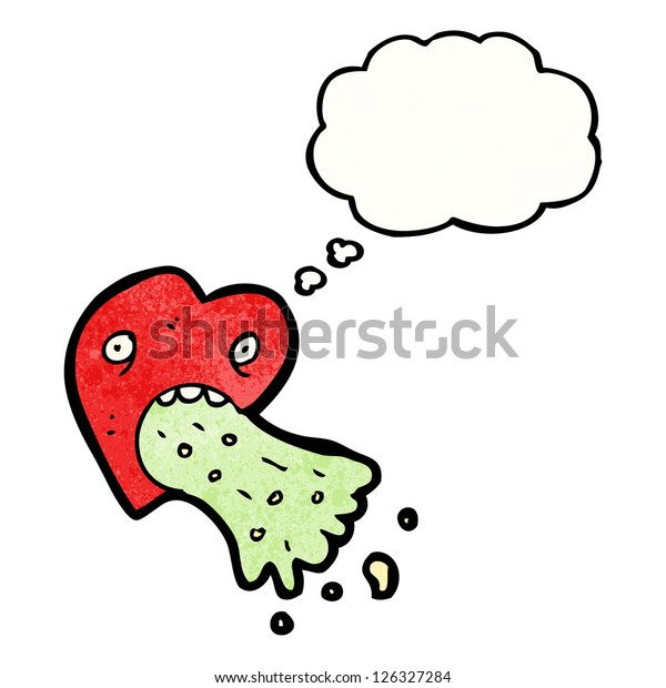 Cartoon Love Sick Heart Stock Vector (Royalty Free) 126327284 ...