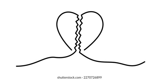 Cartoon love symbol. Heart banner. sutures hearts, line patern. broken, lover icon or pictogram. I love you for 14 february, valentine, valentines day. 