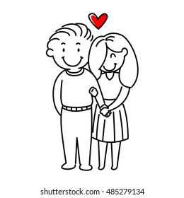 cartoon love, vector