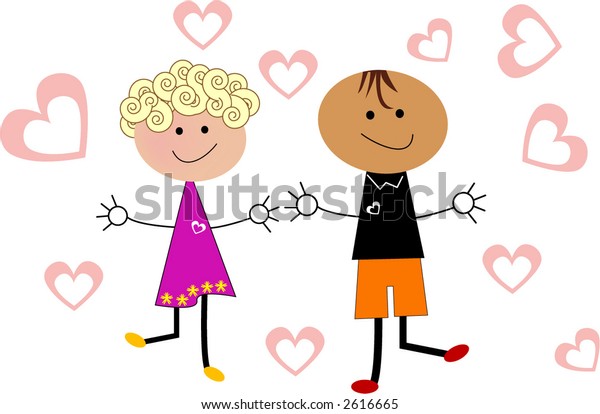 Cartoon Lovers Stock Vector (Royalty Free) 2616665