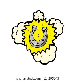 cartoon lucky horse shoe