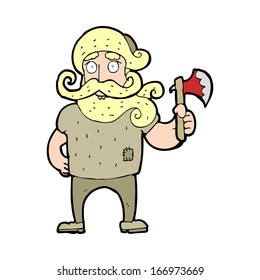 cartoon lumberjack with axe