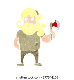 cartoon lumberjack with axe