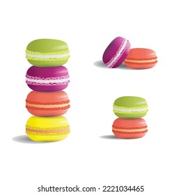 diseño de ilustración vectorial de caricatura de macaron