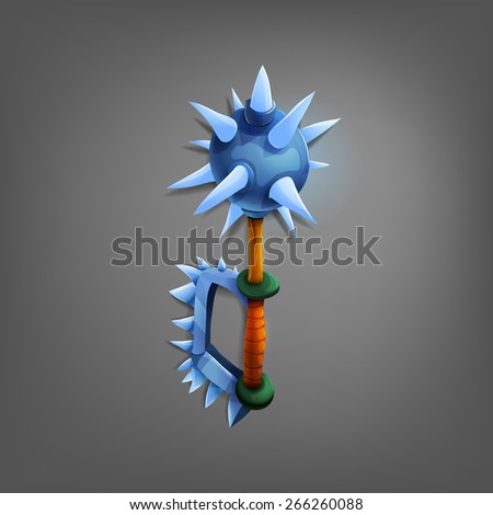 Cartoon mace. Vector illustration.