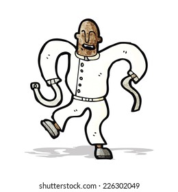 Cartoon Mad Man In Straight Jacket