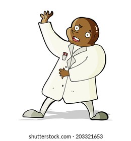 cartoon mad scientist