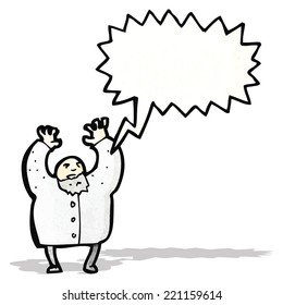 Cartoon-verrückter Wissenschaftler