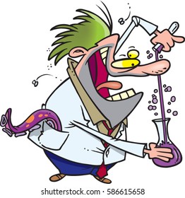 Cartoon Mad Scientist