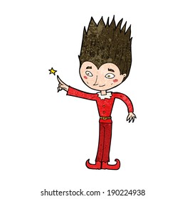 cartoon magic christmas elf